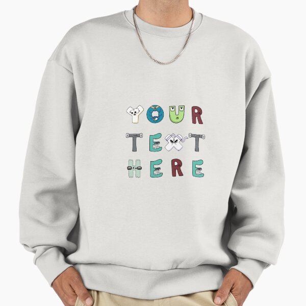 "ALPHABET LORE Your text here in neon blue" Premium Oversized Sweatshirt for Sale by Totkisha1
