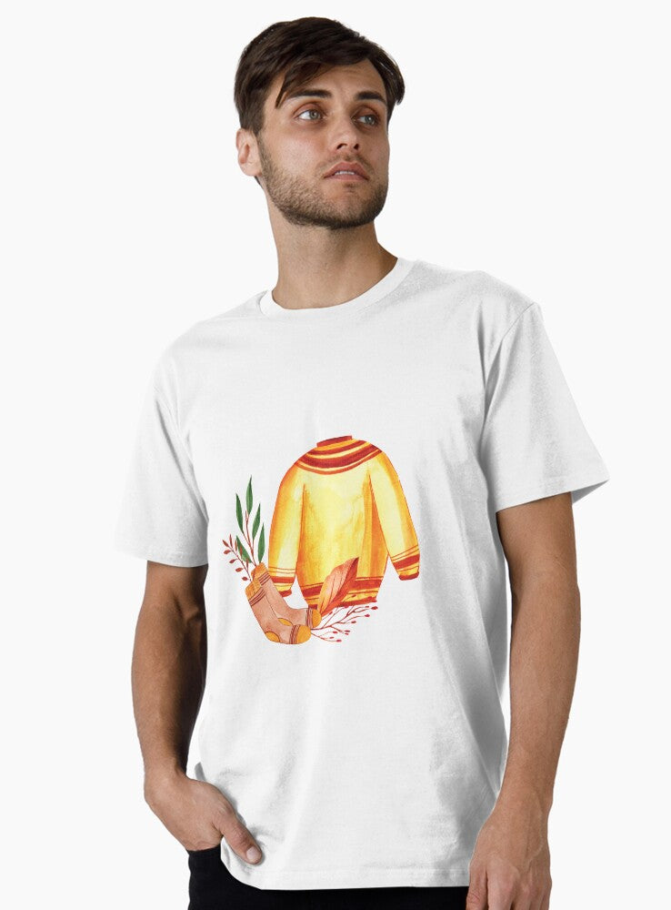 Keep warm and cozy / fall hygge style drawing Premium T-Shirt