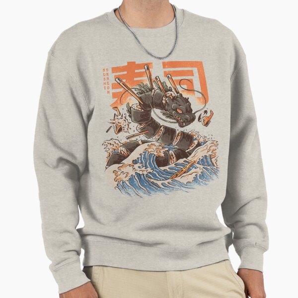 "Great Sushi Dragon " Pullover Sweatshirt for Sale by ilustrata