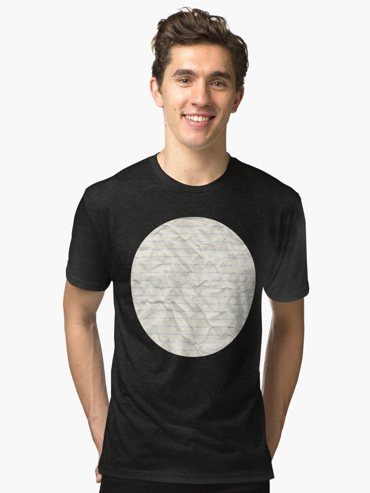 Crinkled Lined Paper Tri-blend T-shirt | Trendy Graphic Tee | Casual Unisex T-shirt