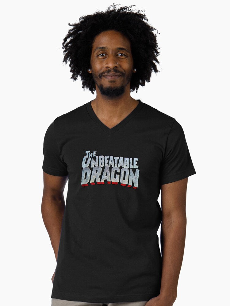 Unbeatable Dragon Martial Arts Vintage Movie Kung Fu Gift V-neck T-shirt | Trendy Graphic Tee | Casual Unisex T-shirt