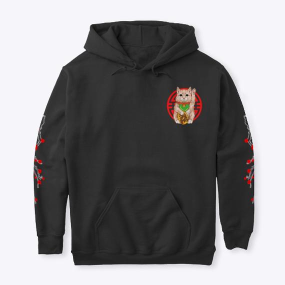 Lucky Kitty Hoodie | Premium Unisex T-Shirt, Trending Graphic Tee