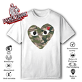 Cdg Play Camo Big Heart T Shirt