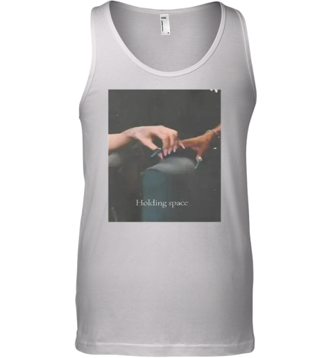 Ariana Holding Cynthia Finger Holding Space Wicked Tank Top