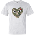 Cdg Play Camo Big Heart Dyed Heavyweight T Shirt