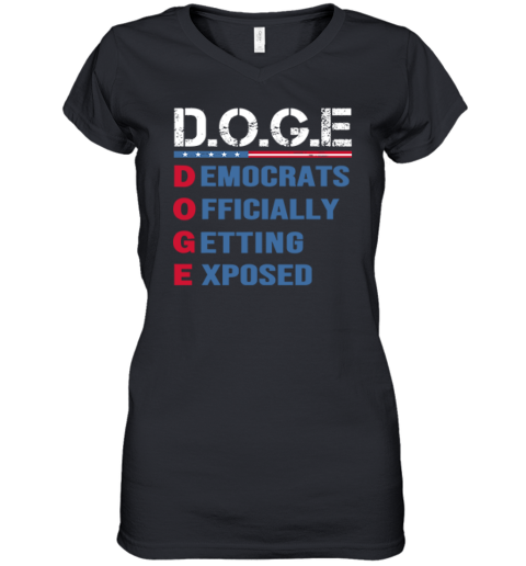 Doge Democrats Officially Getting Exposed Women039S V Neck T Shirt