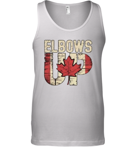Canadian Hockey Culture Proud Canadian Elbows Up Tank Top