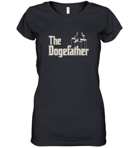 Elon Musk Wears The Dogefather Shirt For Sale Women039S V Neck T Shirt