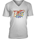 Bluey Family Christmas V Neck T Shirt