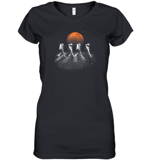 Elon Musk Wearing Astronauts In Walking In Space Occupy Mars Women039S V Neck T Shirt