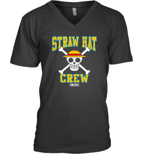 Anime Straw Hat Crew Athletic Type Jolly Rogers V Neck T Shirt