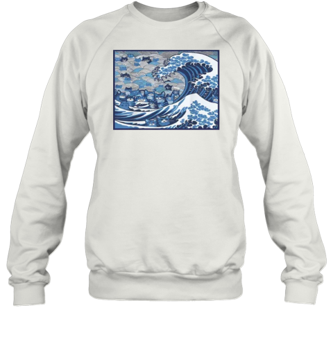 Blue Wave Cat For Kamala Sweatshirt