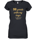 98 Yards With My Boy Women039S V Neck T Shirt