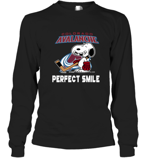 Colorado Avalanche Snoopy Perfect Smile The Peanuts Long Sleeve T Shirt