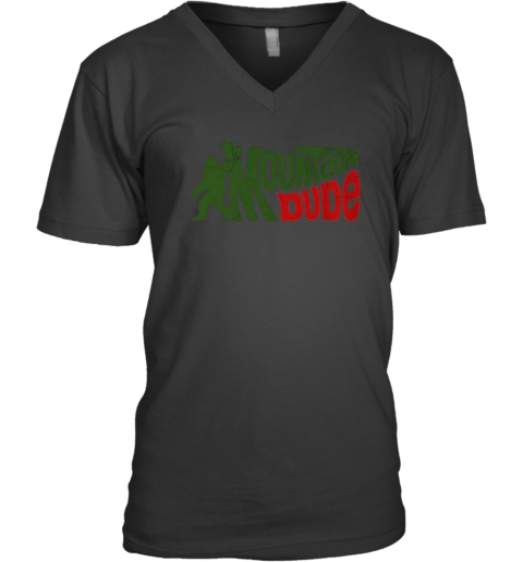 Bigfoot Mountain Dude Vintage V Neck T Shirt
