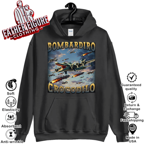 Bombardiro Crocodilo Hoodie
