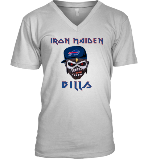 Buffalo Bills Iron Maiden Rock Band Music V Neck T Shirt
