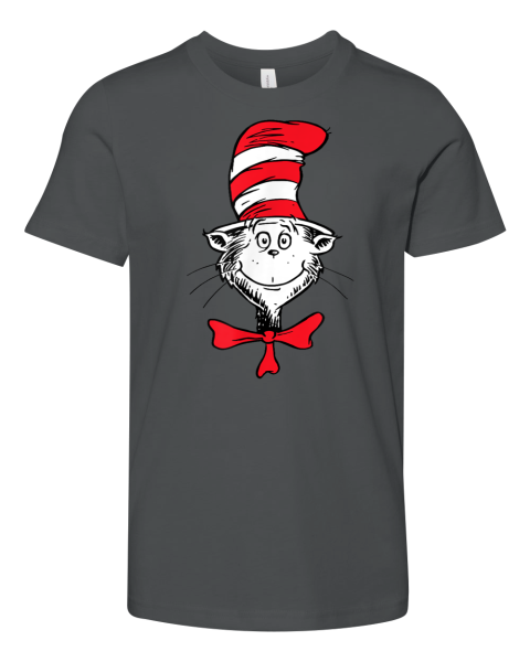 Dr Seuss The Cat In The Hat Face Premium Youth T Shirt