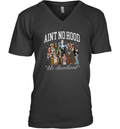 Aint No Hood Like Sainthood V Neck T Shirt