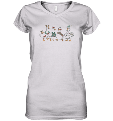 Christmas Silly Goose Women039S V Neck T Shirt