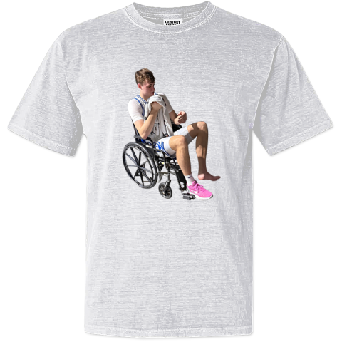 Cooper Flagg In Wheelchair Dyed Heavyweight T Shirt