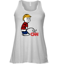 Donald Trump Piss On Cnn Fake News Racerback Tank
