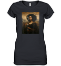 Black Mona Lisa African American Black History Month Women039S V Neck T Shirt