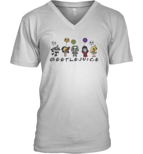 Beetlejuice Friends Halloween V Neck T Shirt