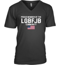 American Flag Proud Member Of The Lgbfjb Community V Neck T Shirt