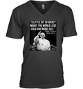 A Little Bit Of Mercy Makes The World Less Cold And More Just V Neck T Shirt