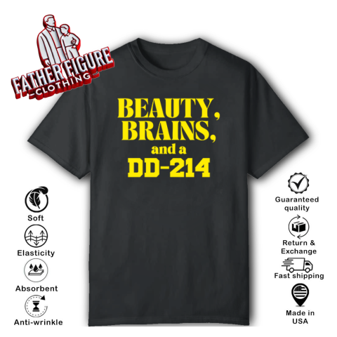 Beauty Brains And A Dd 214 T Shirt