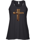 Easter Cross He Is Risen Jesus Christian Matthew 286 Racerback Tank