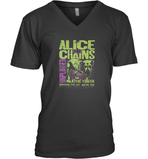 Alice In Chains Unplugged Dog V Neck T Shirt