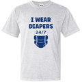Diaper Minimalist Baby Parent I Wear Diapers 247 Dyed Heavyweight T Shirt