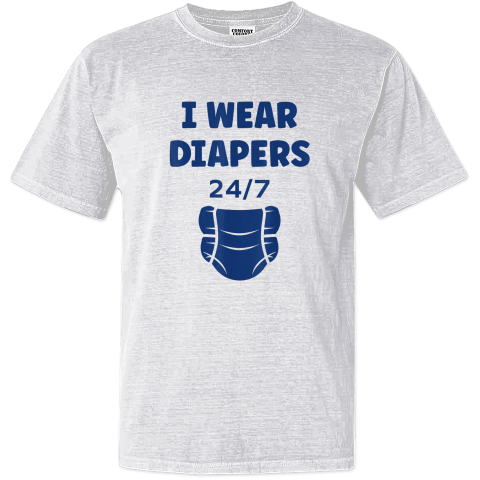 Diaper Minimalist Baby Parent I Wear Diapers 247 Dyed Heavyweight T Shirt