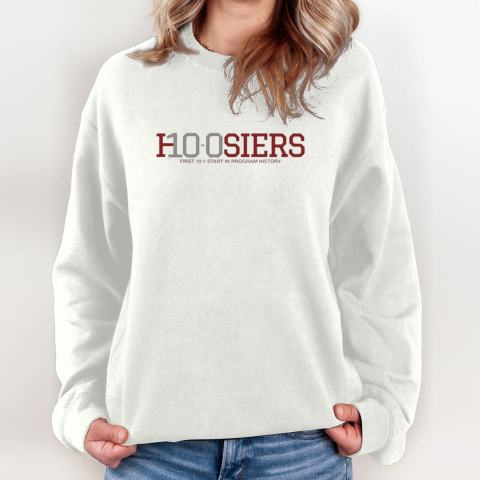 10 0 Hoosiers First 10 1 Start In Program History Sweatshirt