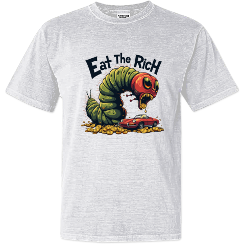 Eat The Rich Hungry Caterpillar Dyed Heavyweight T Shirt