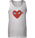 Cdg Play Red Heart Blue Eyed Tank Top