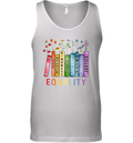 Equality Peace Love Kindness Shirt Book Flower Shirt Social Justice Tank Top