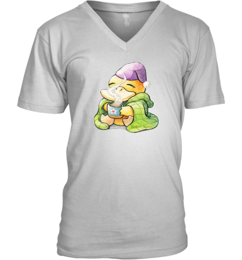 Cozy Cocoa Psyduck V Neck T Shirt