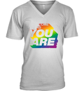 Dennis Hauger Come As You Are Pride Month V Neck T Shirt