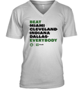 Boston Celtics Beat Everybody V Neck T Shirt