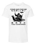 Come And Find Me You Cowards Japanese Funny Cryptid Premium Youth T Shirt