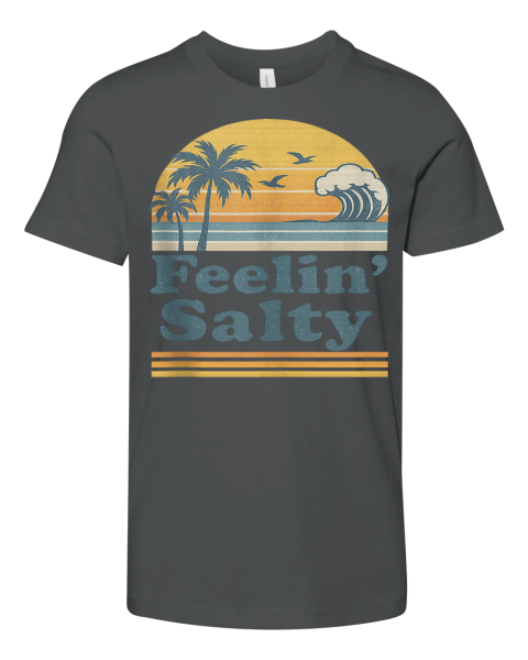 Feelin039 Salty Beach Summer Vacation Vintage Premium Youth T Shirt