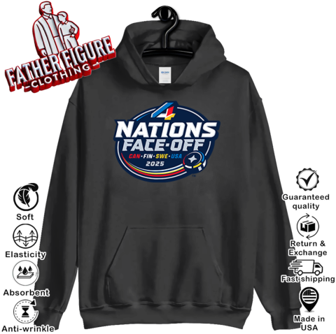 4 Nations Face Off Can Fin Swe Usa 2025 Hoodie