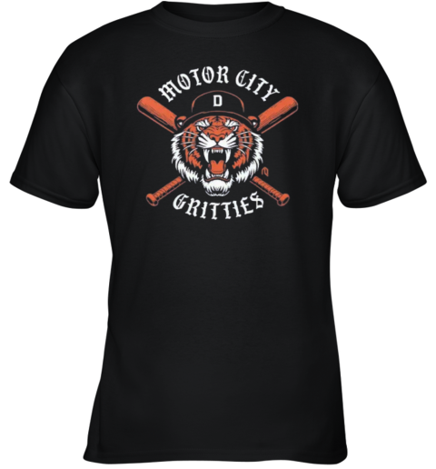Detroit Tigers Motor City Gritties Youth T Shirt