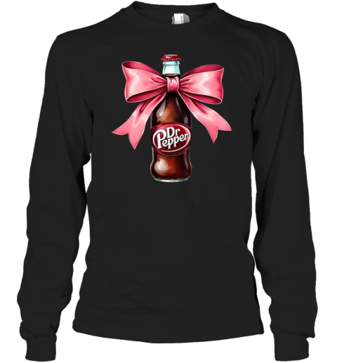 Dr Pepper Pink Bow Coquette Long Sleeve T Shirt