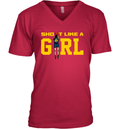 Caitlin Clark Shoot Like A Girl V Neck T Shirt