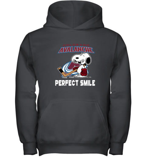 Colorado Avalanche Snoopy Perfect Smile The Peanuts Youth Hoodie