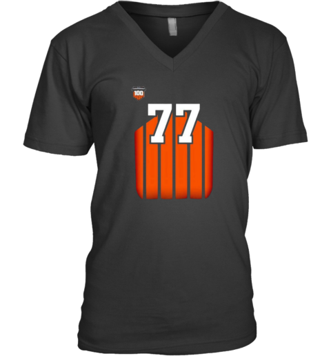 100 Years Illinois Fighting Illini Football 77 V Neck T Shirt